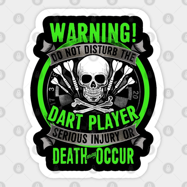 Crazy Do Not Disturb Dart Player Sticker by TonTomDesignz